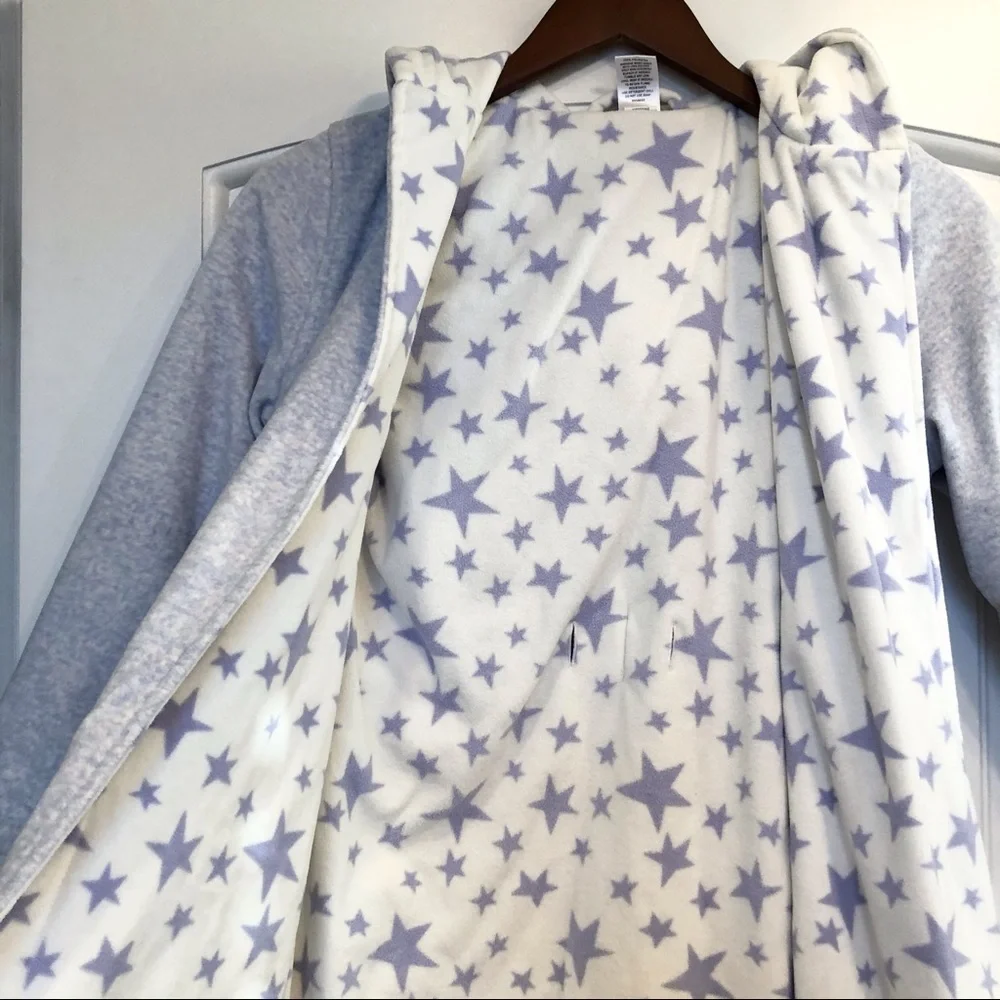 🌈 6/$60, Tucker & Tate Kids Robe, Prpl/Wht, Large - Picture 8 of 9